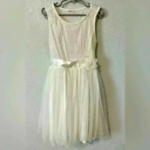 Girls Dresses Sequin Birthday Party Dress Ruffle Sparkle 6T